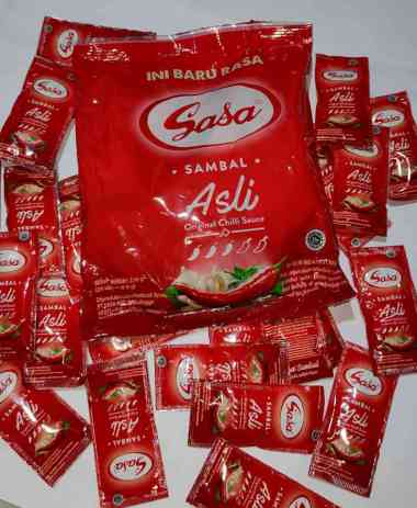 Sasa Saus Sambal asli/ Sambal Ekstra Pedas 24 sachet @ 9 gram SAMBAL ASLI