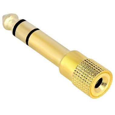 Converter Adapter Headphone Jack Audio 3.5mm 1/8" to 6.5mm 1/4" Stereo CNS
