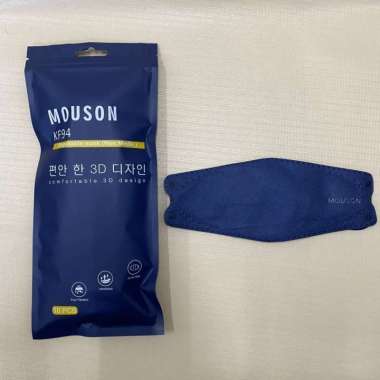 Mouson Masker KF94 Emboss Navy isi 50pcs