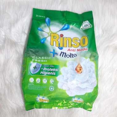 Promo Harga Rinso Anti Noda Deterjen Bubuk + Molto Classic Fresh 770 gr - Blibli