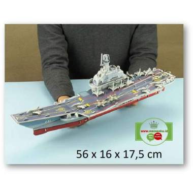 PUZZLE 3D KAPAL AIRCRAFT CARRIER - Ukuran Besar - Kado Ultah UnikVaryag