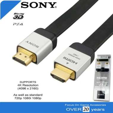 Kabel Cable HDMI to HDMI PS3 PS4 XBOX TV LED Sony Gold Plate