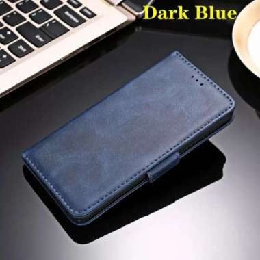 Case Xiaomi Poco F3 Premium Wallet Leather Cover Casing Navy blue