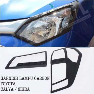 CALYA / SIGRA GARNISH LAMPU DEPAN BELAKANG KARBON / CARBON