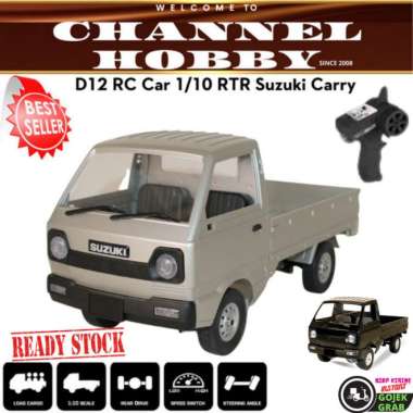 WPL D12 RC Car 1/10 / D12 Rc Drift Suzuki Carry Pickup / Mobil Rc Multicolor