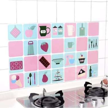Stiker Dinding Dapur Anti Minyak & Panas Wall Sticker / Kitchen Wall Pelindung Dapur Minimalis
