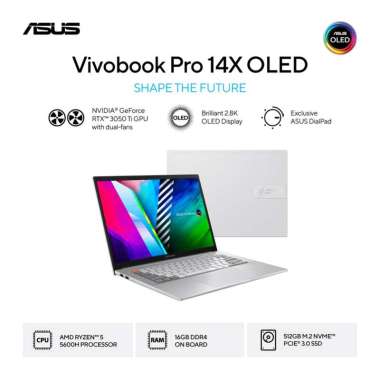 ASUS VIVOBOOK PRO 14X M7400QE-OLED554 AMD Ryzen™ 5 5600H GeForce® RTX™ 3050 Ti RAM 16GB SSD 512GB W1