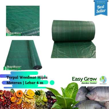 Weedmat Control Mulsa Anti Rumput Easy Grow Lebar 4 Meter Warna Hijau Weedmat Hijau Saja