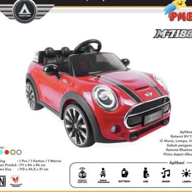Mobil Aki Anak PMB Mortein 7188 M7188 Mainan Anak Remot Murah Multicolor