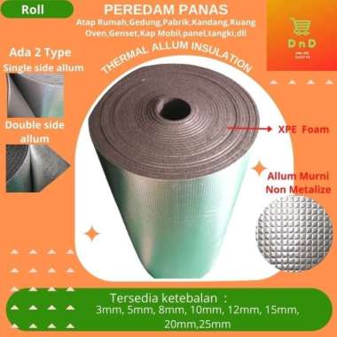 Peredam Panas Atap Rumah 8mm x 1M x 1 M,Dinding, Gedung,Pabrik,Gudang Single Allum