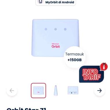 Z1 Modem Telkomsel Orbit Star Z1 Bundling 150 GB 6 bulan