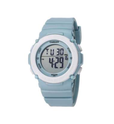CARDIFF LCD 8676 Jam Tangan Sport Wanita Water Resist BIRU