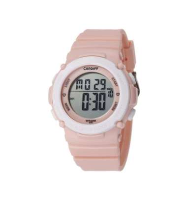 CARDIFF LCD 8676 Jam Tangan Sport Wanita Water Resist PEACH