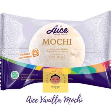 AICE Ice Cream Es Krim Mochi Stick Coklat Stroberi Vanila Cone Melon Semangka Vanila Mochi