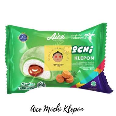 AICE Ice Cream Es Krim Mochi Stick Coklat Stroberi Vanila Cone Melon Semangka Klepon Mochi