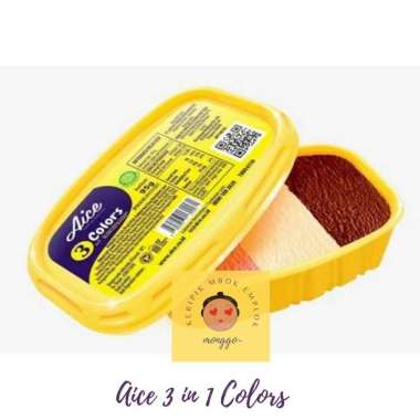 AICE Ice Cream Es Krim Mochi Stick Coklat Stroberi Vanila Cone Melon Semangka 3in1Cup