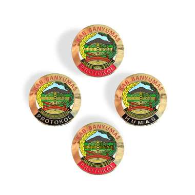 Lencana Pin Humas Kabupaten Pin Humas Banyumas Model Bulat Mulyocreative