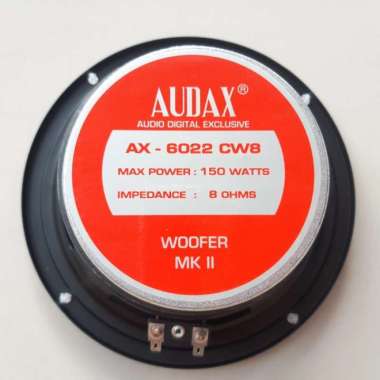 Audax Speaker 6 Inch 150 Watt 8 Ohm Woofer Mid Bass 6" 6in AX-6022