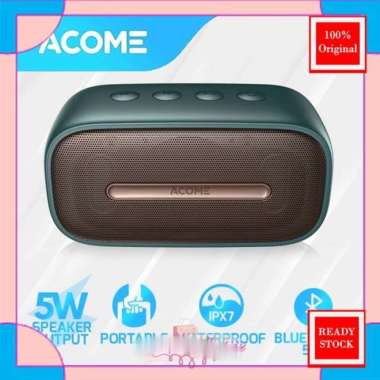Acome Speaker Bluetooth 5.0 Portable IPX7 Waterproof TWS 5W A8 - Black Green