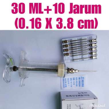 Suntikan sapi kambing lembu spuit 30ml cc alat suntik hewan jarum suntik besar 16G