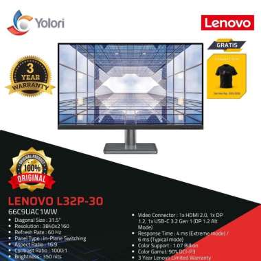 Lenovo Monitor L32p-30 31.5-Inch