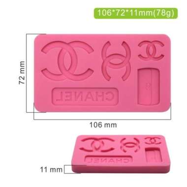 SILICONE MOLD BRAND LOGO LUXURY GOOD BAG TAG FONDANT CAKE MOULD DESIGN