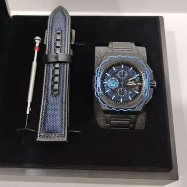 Expedition E6824MC Boxset Sport Jam Tangan Pria Stainless Steel Blue Black