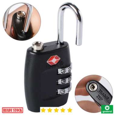 Gembok Koper TSA Kode Angka TSA 335 Black