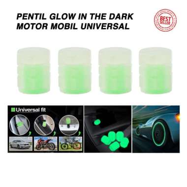 Tutup Pentil AJAIB Ban Motor Mobil Glow In The Dark Nyala Dalam Gelap