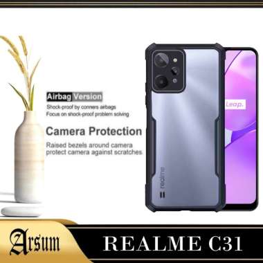 PROMO Case REALME C31 Transparan Softcase Casing REALME C31 RAELME C31 HITAM