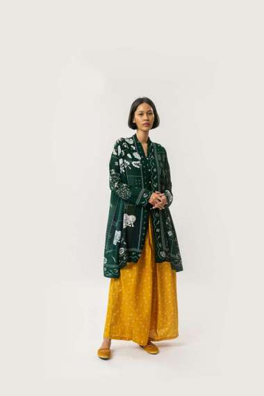 Sejauh Mata Memandang Kebaya Panjang Tambal M-L Hijau