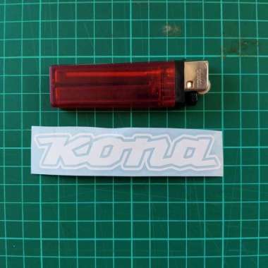Stiker Cutting Logo Kona Sepeda Frame Motor Helm Laptop Casing HP Cut Putih