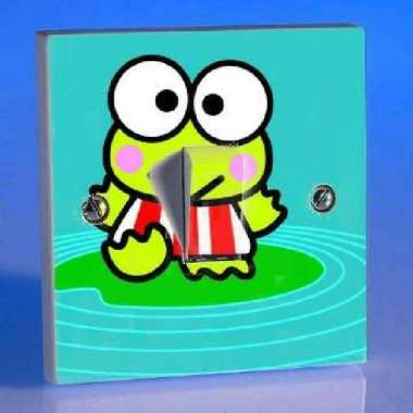 Stiker Sticker Tombol Lampu Saklar Lampu (keropi frog kodok)