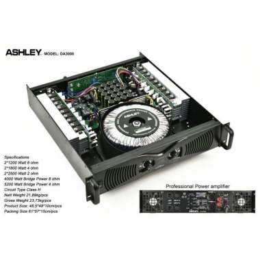 Power Amplifier ASHLEY DA3000 DA 3000 DA-3000 ORIGINAL