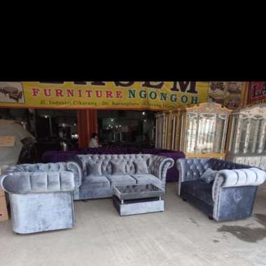 Sofa Jaguar Cesterfield Jumbo 321 + Meja (Promo Harga)