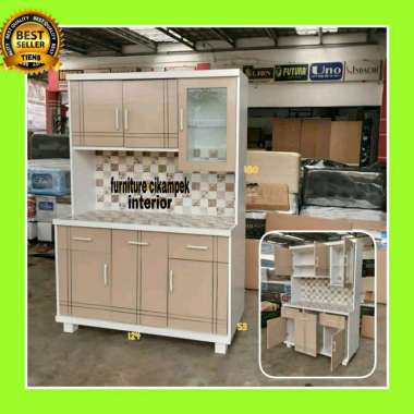 lemari dapur kayu 3 pintu minimalis 3 pintu