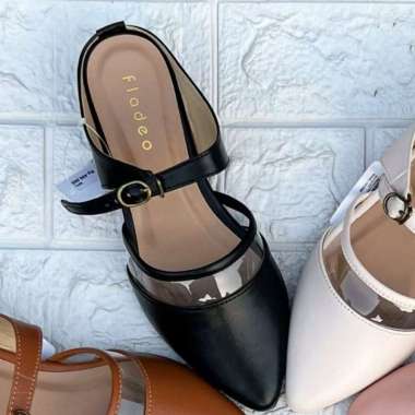 Sepatu heels bustong fladeo cantik 39 Hitam