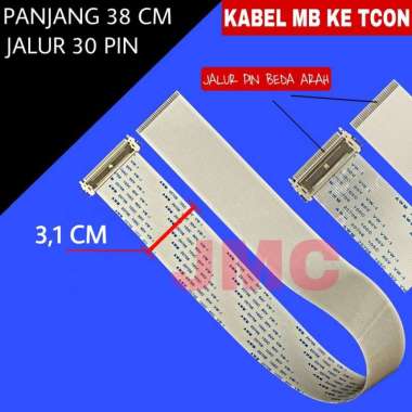 KABEL PFC LVDS 30 PIN 38 CM FLYXIBLE KABEL TCON KE MB 30 JALUR PIN