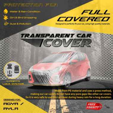 Body Cover Sarung Mobil Plastik AGYA AYLA Tebal Anti Air WATERPROOF