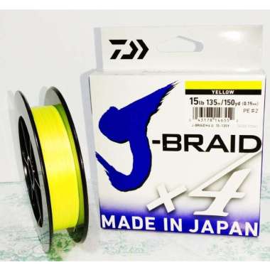 senar pe j braid x4 daiwa 150 pancing anti keriting kuat PE 1.5