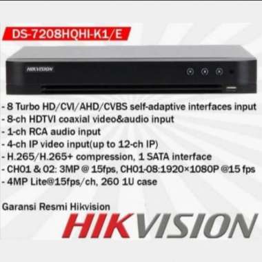 DVR Hikvision DS 7208HQHI K1/E 8CH Support 5MP 5 in 1