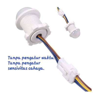 Saklar Otomatis Sensor Gerak Motion PIR Detector AC 220V Auto On OFF Infrared sensor 220 Volt Tanpa 