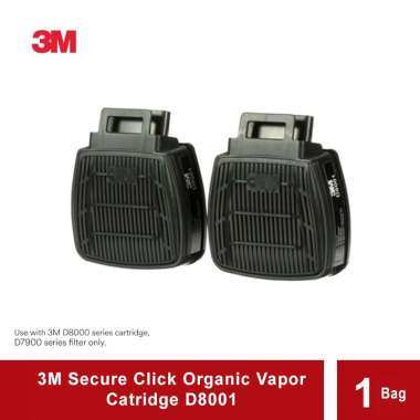 3M Secure Click Organic Vapor Cartridge D8001 Hitam