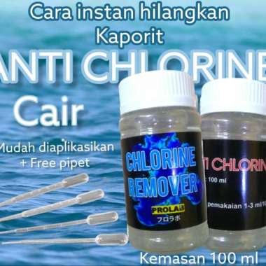 anti chlorine/anti klorin/penetralisir kaporit/chlorine remover cair