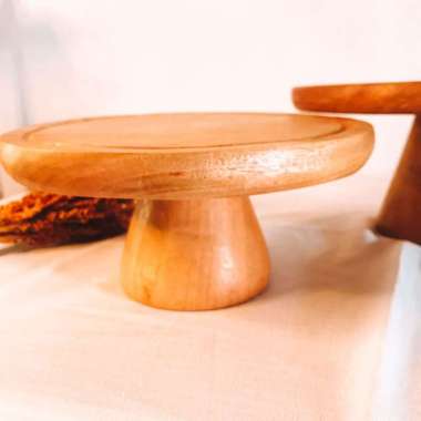 READY STOCK Wooden / Cake Stand / Tatakan Kue Kayu / Display Kayu / Rak Kue 20 CM