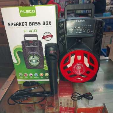 Speaker Karaoke Gratis Mic Fleco F-410 - Speaker Bluetooth Fleco 410