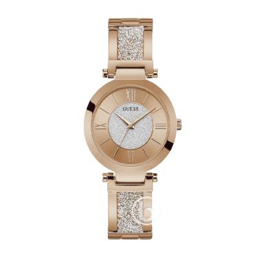 GUESS GW-1288L Aurora Swarovski Glitter Jam Tangan Wanita [Original] Rosegold