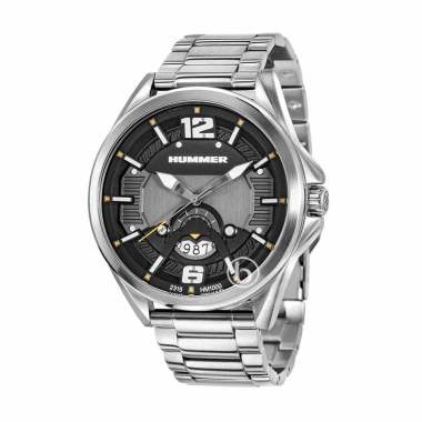 HUMMER Analog Stainless Steel Jam Tangan Pria [Original/ HM1000-1330] Black Silver