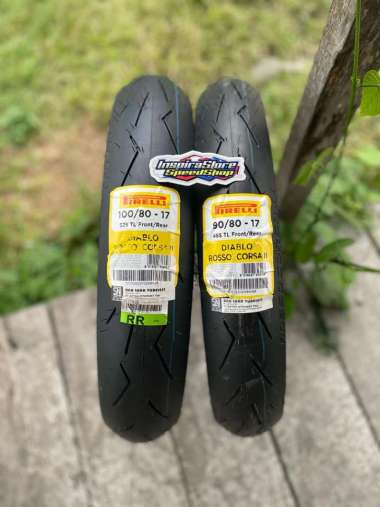 BAN LUAR SOFT COMPOUND PIRELLI DIABLO ROSSO CORSA 2 100/80 90/80 RING 17 100/80-17