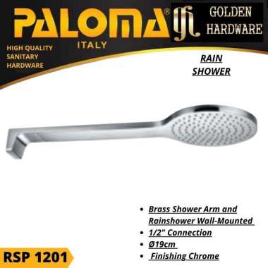 PALOMA RSP 1201 Rain Shower Kepala Shower Mandi Tanam Bulat Brass